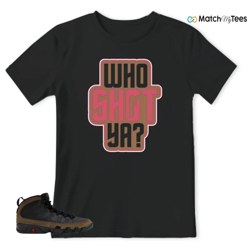 NIKE AIR JORDAN 9 OLIVE SNEAKER Matching Tees t-shirt