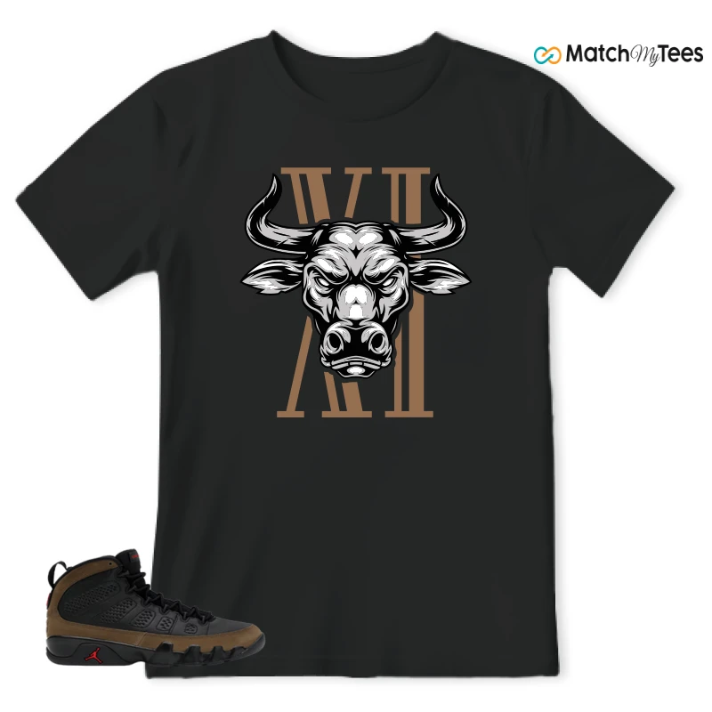 NIKE AIR JORDAN 9 OLIVE SNEAKER Matching Tees t-shirt
