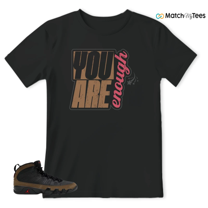NIKE AIR JORDAN 9 OLIVE SNEAKER Matching Tees t-shirt