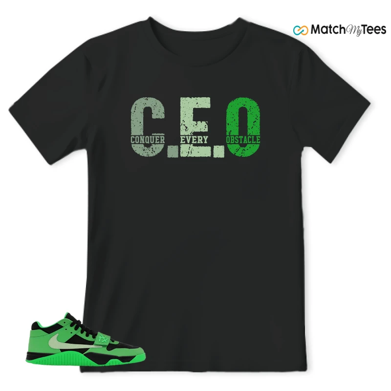 NIKE AIR JORDAN JUMPMAN JACK TR GREEN SPARK SNEAKER Matching Tees t-shirt