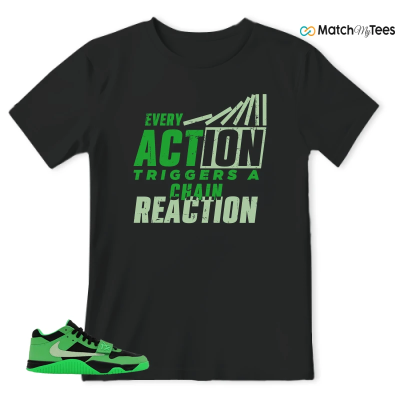 NIKE AIR JORDAN JUMPMAN JACK TR GREEN SPARK SNEAKER Matching Tees t-shirt
