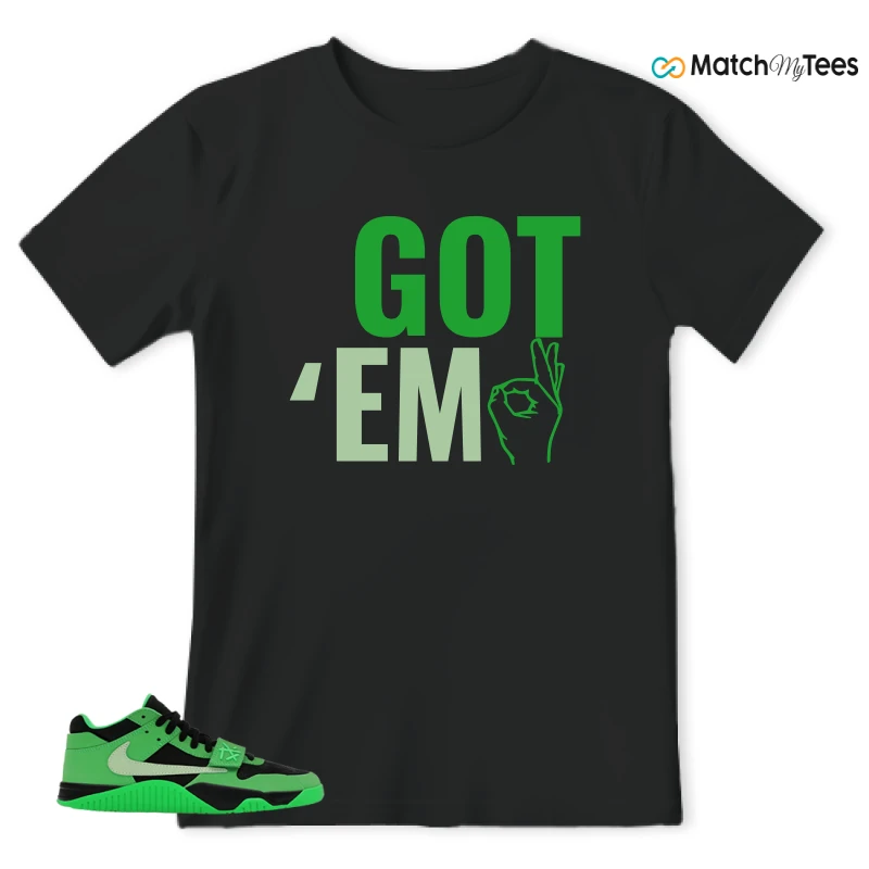 NIKE AIR JORDAN JUMPMAN JACK TR GREEN SPARK SNEAKER Matching Tees t-shirt