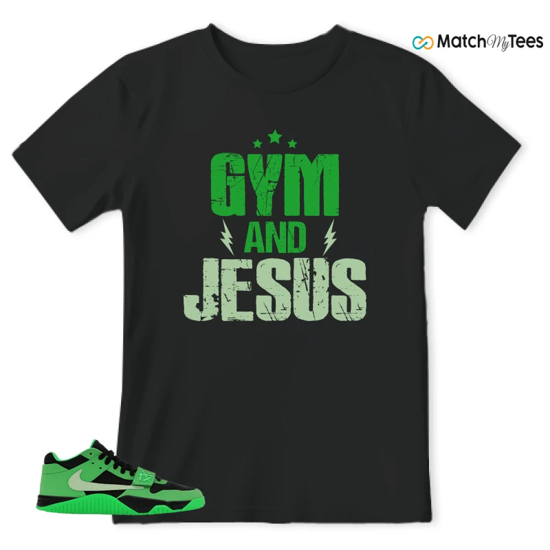 NIKE AIR JORDAN JUMPMAN JACK TR GREEN SPARK SNEAKER Matching Tees t-shirt