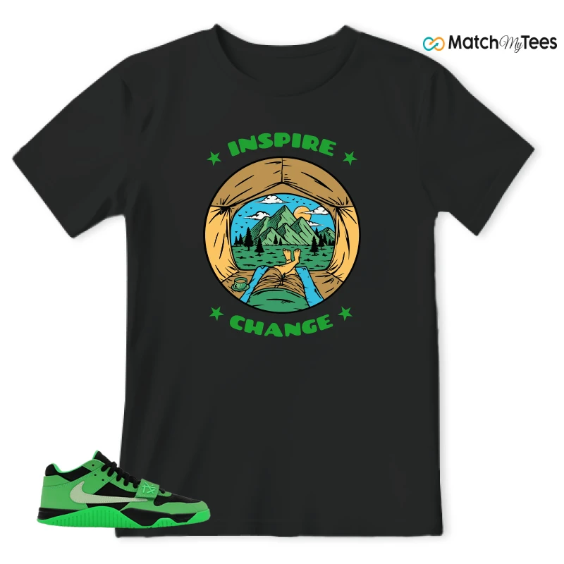 NIKE AIR JORDAN JUMPMAN JACK TR GREEN SPARK SNEAKER Matching Tees t-shirt