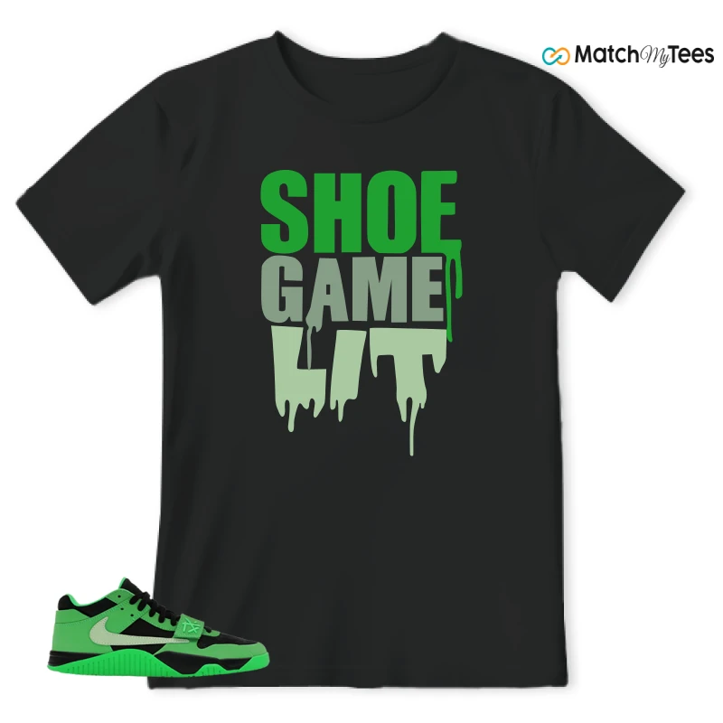 NIKE AIR JORDAN JUMPMAN JACK TR GREEN SPARK SNEAKER/GREEN SPARK/VAPOR GREEN/BLACK matching T-shirt
