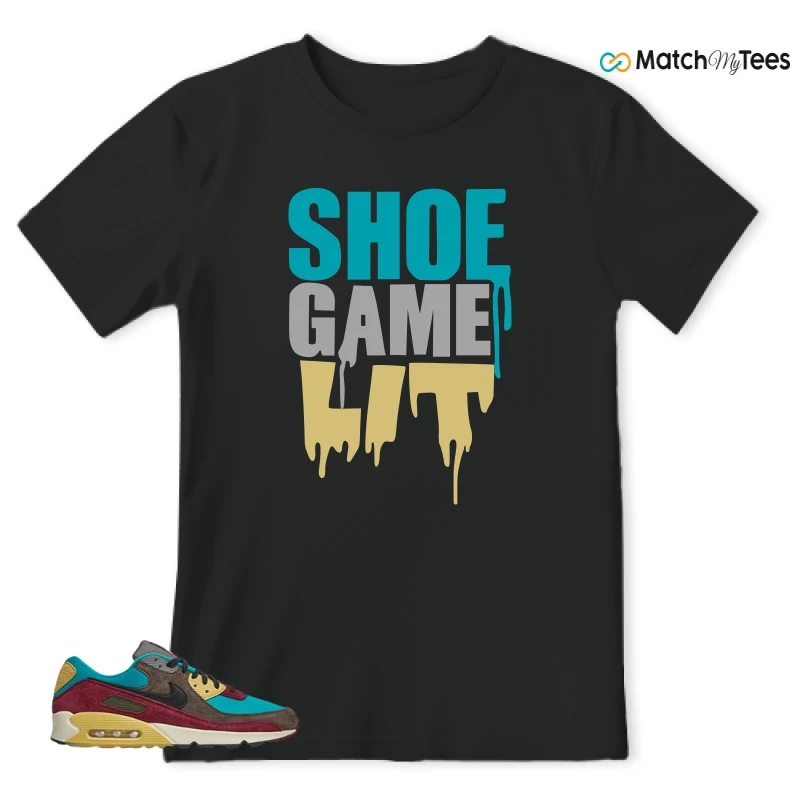 Shoe Game Lit Black matching T-shirt T-shirt
