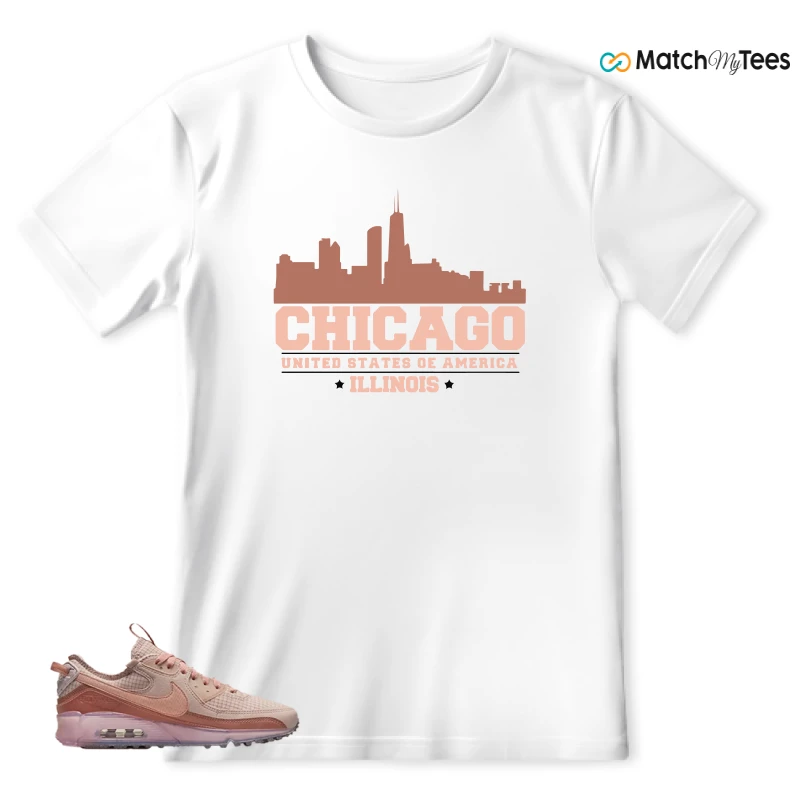 NIKE AIR MAX 90 TERRASCAPE PINK OXFORD (WOMEN'S) SNEAKER Matching Tees t-shirt