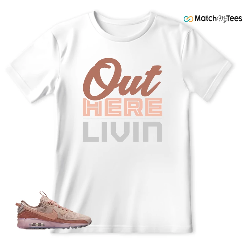 NIKE AIR MAX 90 TERRASCAPE PINK OXFORD (WOMEN'S) SNEAKER Matching Tees t-shirt
