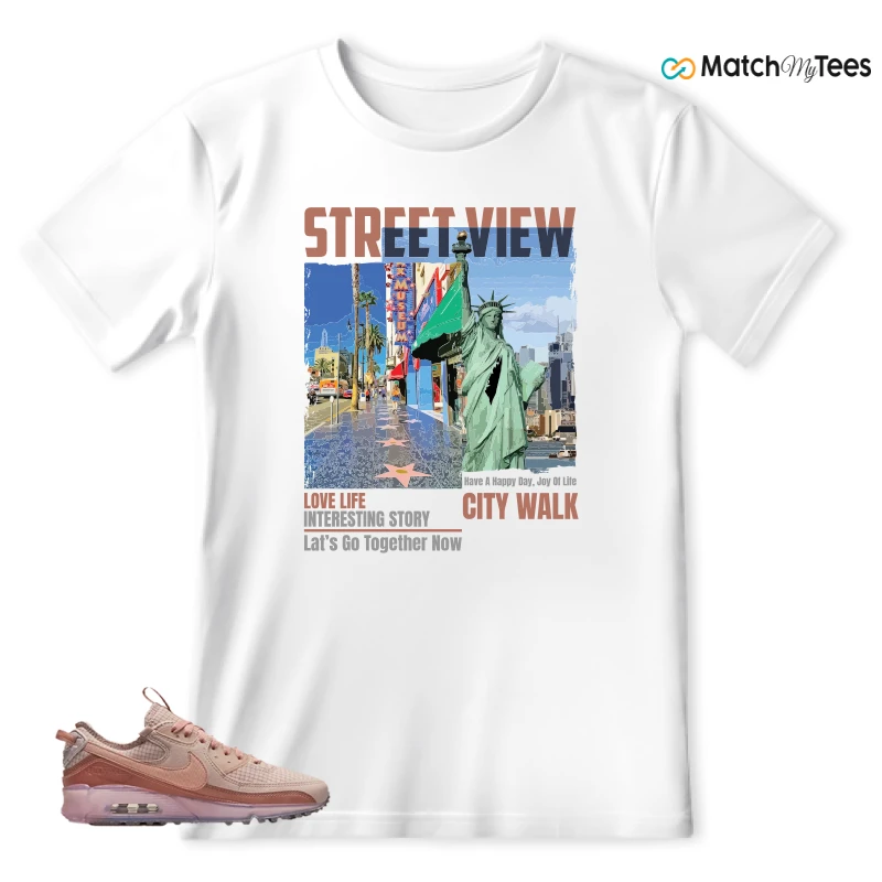 NIKE AIR MAX 90 TERRASCAPE PINK OXFORD (WOMEN'S) SNEAKER Matching Tees t-shirt