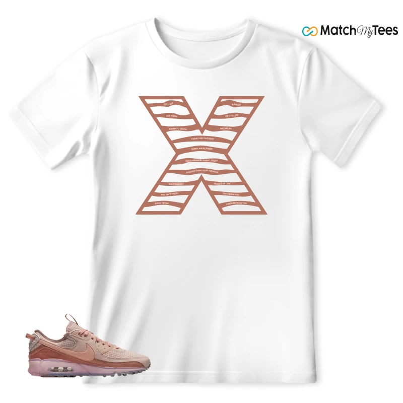 NIKE AIR MAX 90 TERRASCAPE PINK OXFORD (WOMEN'S) SNEAKER Matching Tees t-shirt