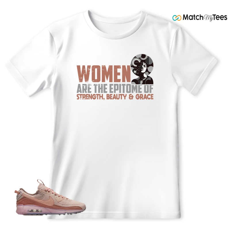 NIKE AIR MAX 90 TERRASCAPE PINK OXFORD (WOMEN'S) SNEAKER Matching Tees t-shirt