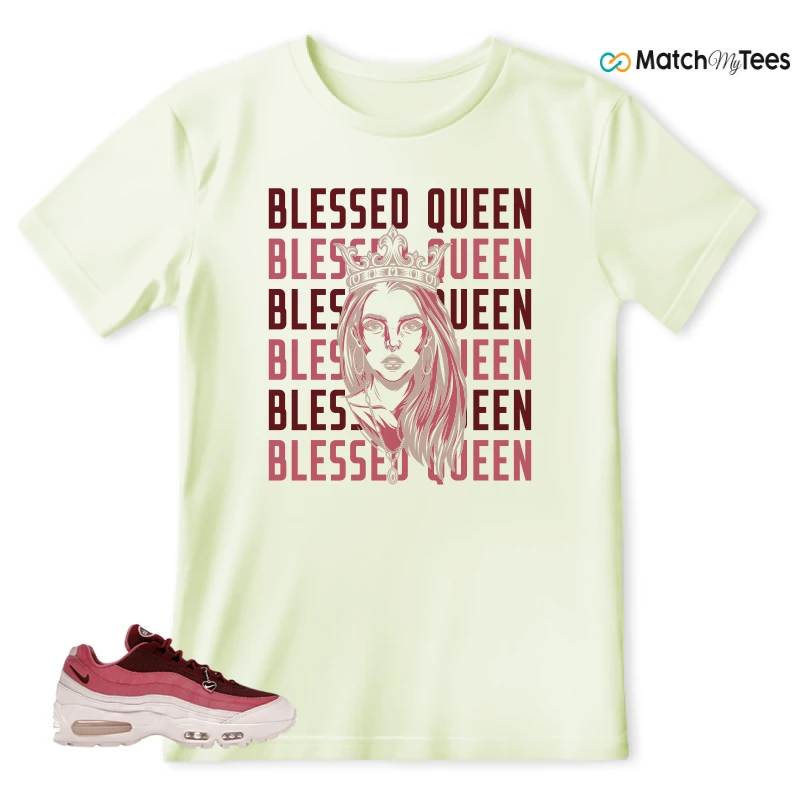 NIKE AIR MAX 95 WMNS OG BIG BUBBLE VALENTINE’S DAY SNEAKER/TEAM RED/PEONY/PEARL PINK matching T-shirt