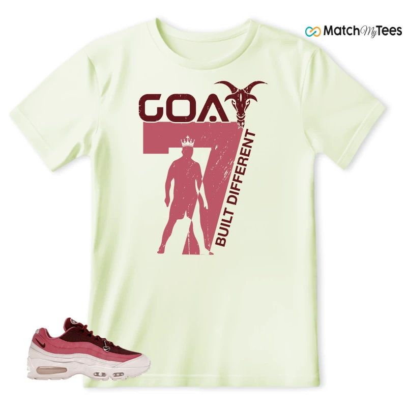 NIKE AIR MAX 95 WMNS OG BIG BUBBLE VALENTINE’S DAY SNEAKER/TEAM RED/PEONY/PEARL PINK matching T-shirt