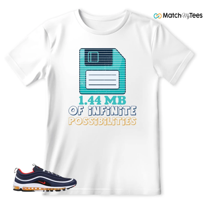 NIKE AIR MAX 97 MIDNIGHT NAVY HABANERO RED SNEAKER Matching Tees t-shirt