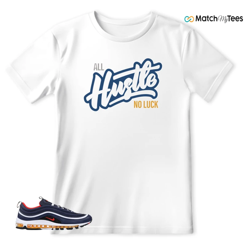 NIKE AIR MAX 97 MIDNIGHT NAVY HABANERO RED SNEAKER Matching Tees t-shirt