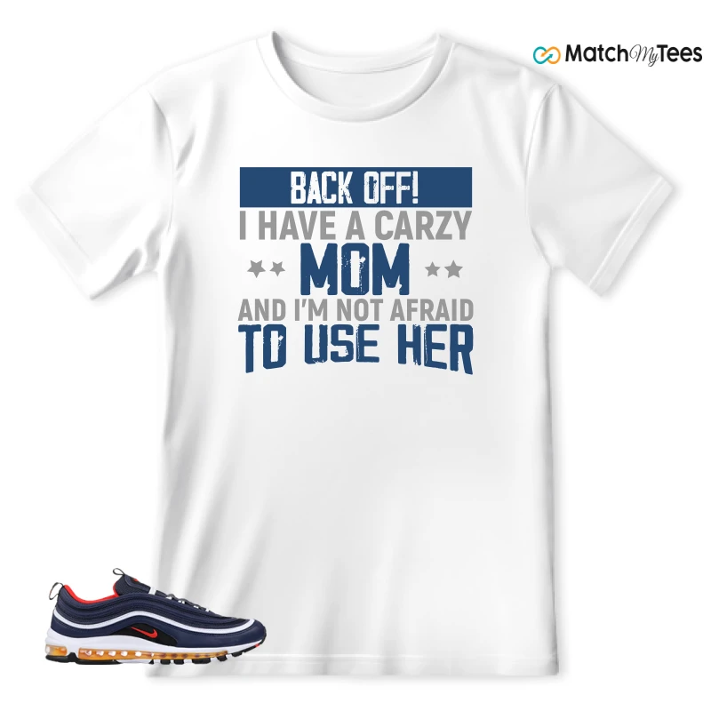 NIKE AIR MAX 97 MIDNIGHT NAVY HABANERO RED SNEAKER Matching Tees t-shirt
