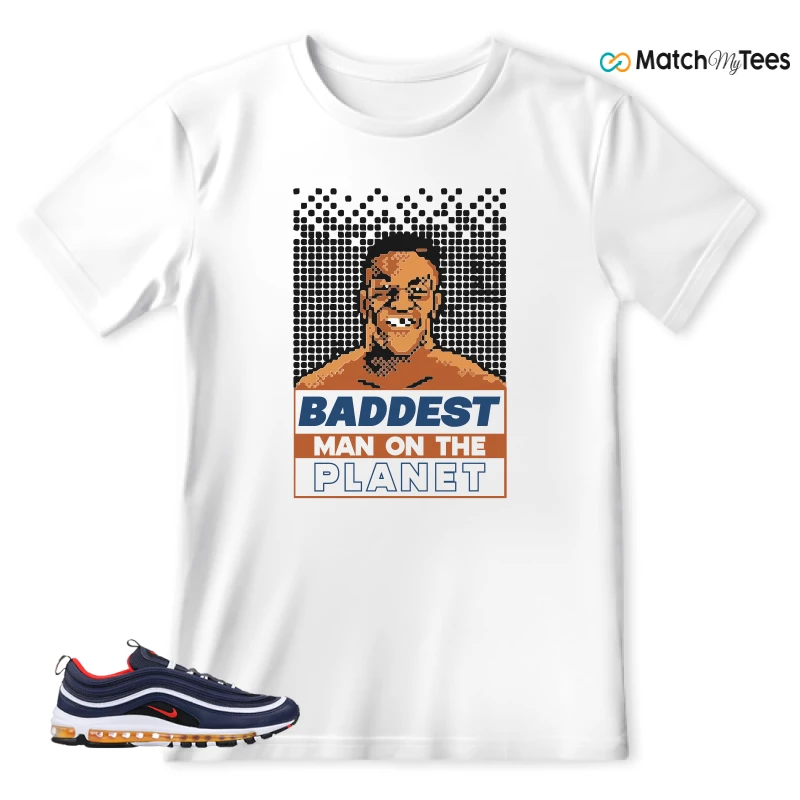 NIKE AIR MAX 97 MIDNIGHT NAVY HABANERO RED SNEAKER Matching Tees t-shirt
