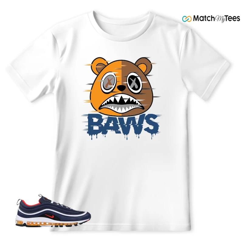 NIKE AIR MAX 97 MIDNIGHT NAVY HABANERO RED SNEAKER Matching Tees t-shirt
