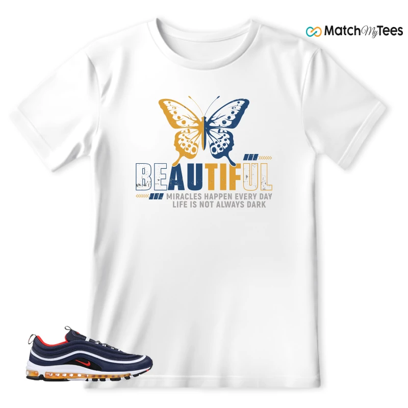 NIKE AIR MAX 97 MIDNIGHT NAVY HABANERO RED SNEAKER Matching Tees t-shirt