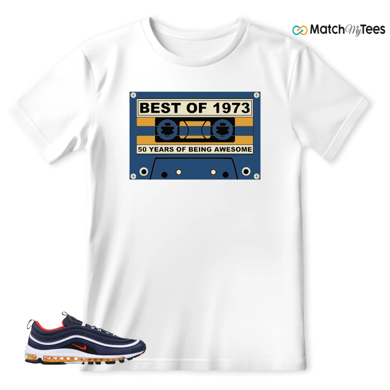 NIKE AIR MAX 97 MIDNIGHT NAVY HABANERO RED SNEAKER Matching Tees t-shirt