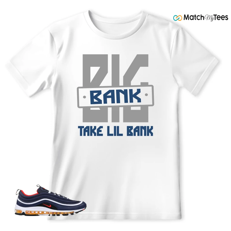 NIKE AIR MAX 97 MIDNIGHT NAVY HABANERO RED SNEAKER Matching Tees t-shirt