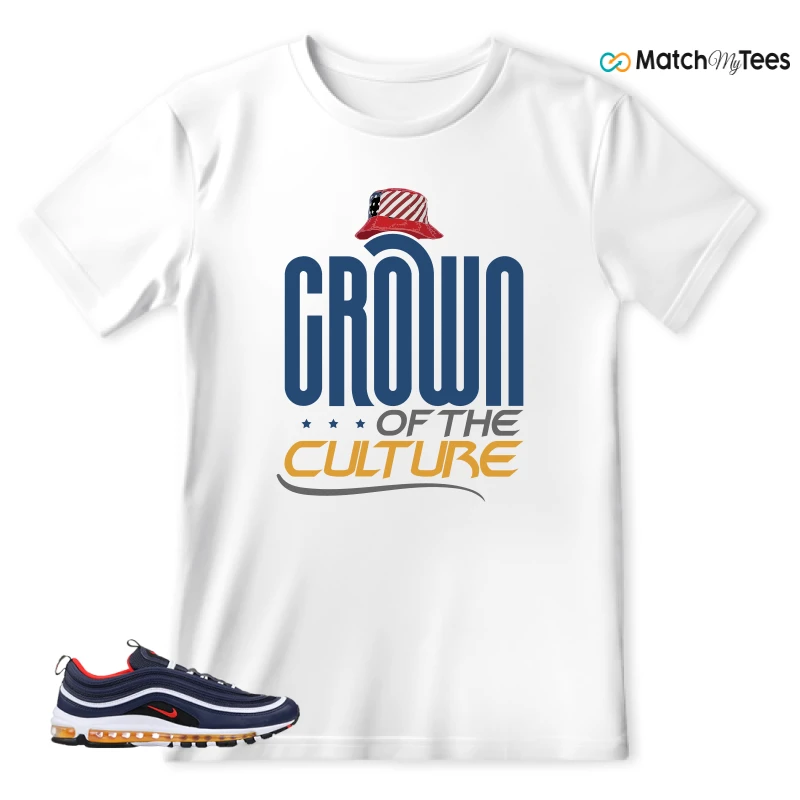 NIKE AIR MAX 97 MIDNIGHT NAVY HABANERO RED SNEAKER Matching Tees t-shirt
