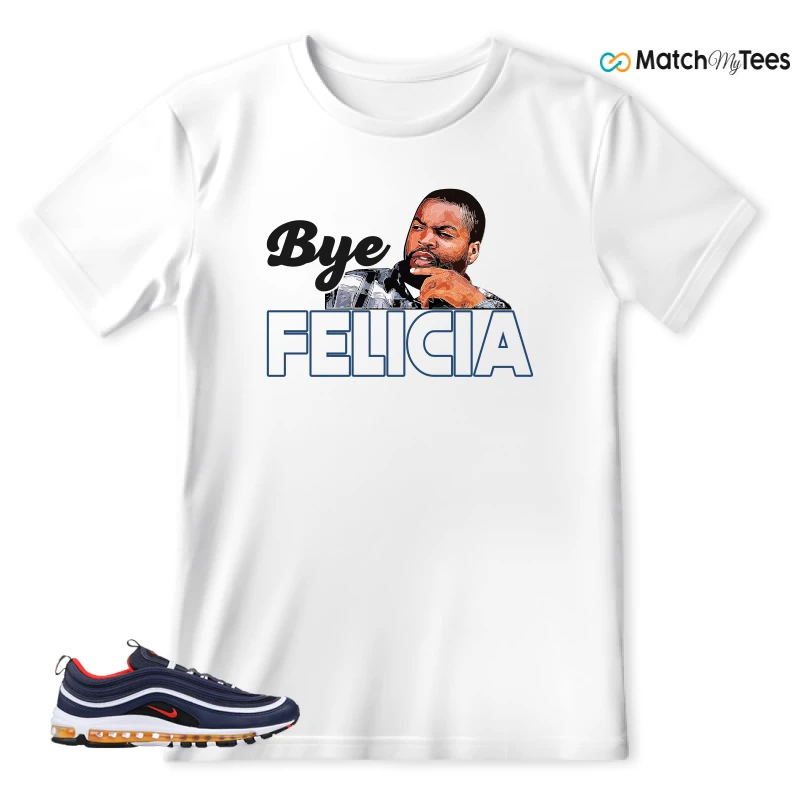 NIKE AIR MAX 97 MIDNIGHT NAVY HABANERO RED SNEAKER Matching Tees t-shirt