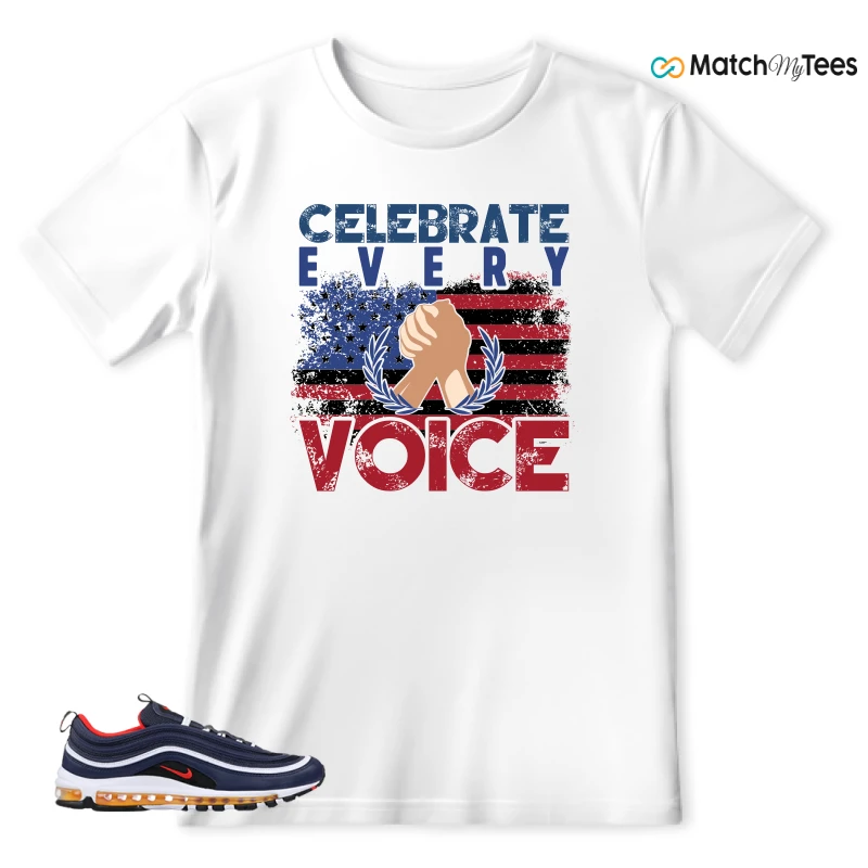 NIKE AIR MAX 97 MIDNIGHT NAVY HABANERO RED SNEAKER Matching Tees t-shirt