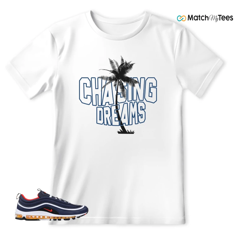 NIKE AIR MAX 97 MIDNIGHT NAVY HABANERO RED SNEAKER Matching Tees t-shirt