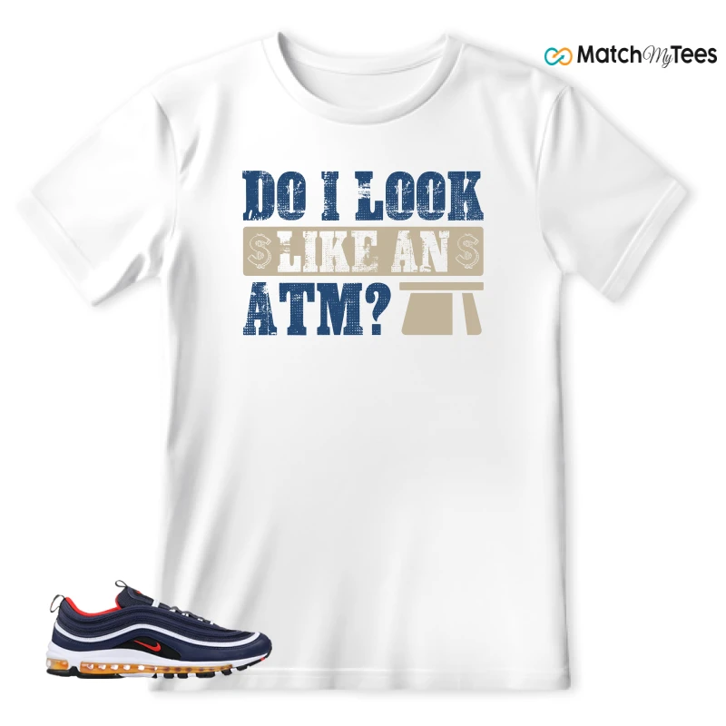NIKE AIR MAX 97 MIDNIGHT NAVY HABANERO RED SNEAKER Matching Tees t-shirt