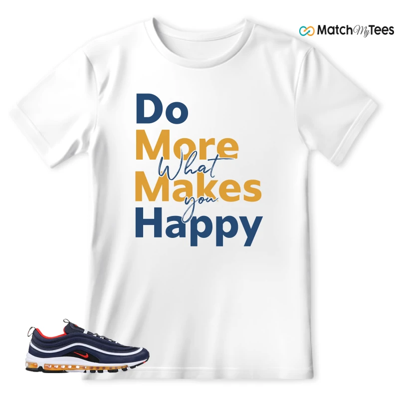 NIKE AIR MAX 97 MIDNIGHT NAVY HABANERO RED SNEAKER Matching Tees t-shirt