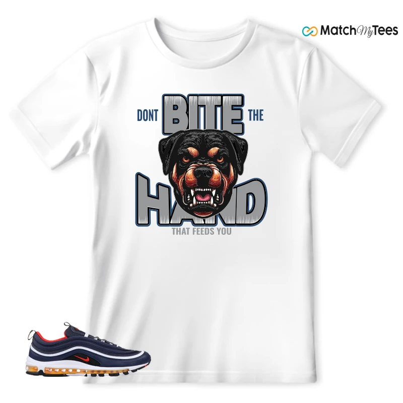 NIKE AIR MAX 97 MIDNIGHT NAVY HABANERO RED SNEAKER Matching Tees t-shirt
