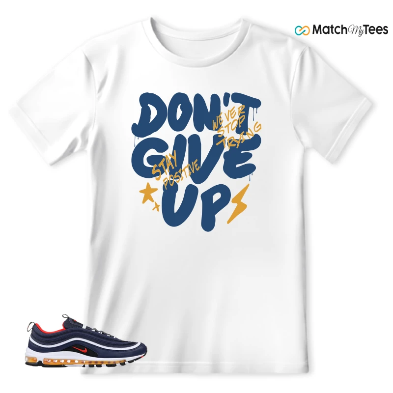 NIKE AIR MAX 97 MIDNIGHT NAVY HABANERO RED SNEAKER Matching Tees t-shirt