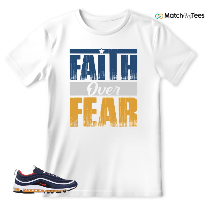 NIKE AIR MAX 97 MIDNIGHT NAVY HABANERO RED SNEAKER Matching Tees t-shirt