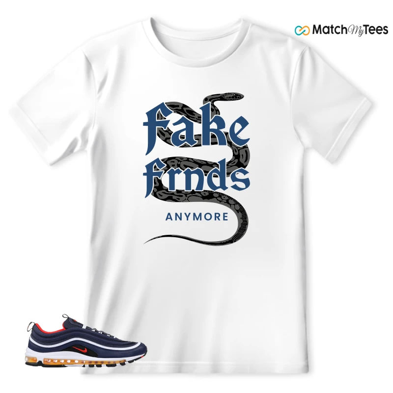 NIKE AIR MAX 97 MIDNIGHT NAVY HABANERO RED SNEAKER Matching Tees t-shirt
