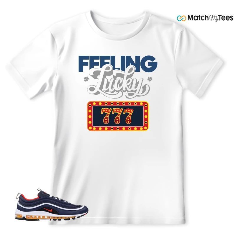 NIKE AIR MAX 97 MIDNIGHT NAVY HABANERO RED SNEAKER Matching Tees t-shirt