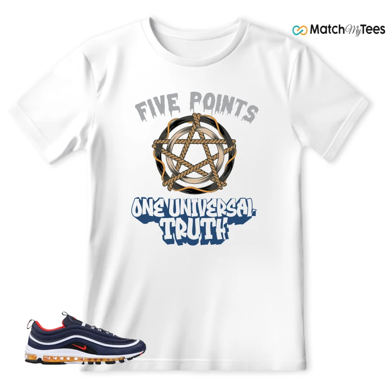 NIKE AIR MAX 97 MIDNIGHT NAVY HABANERO RED SNEAKER Matching Tees t-shirt