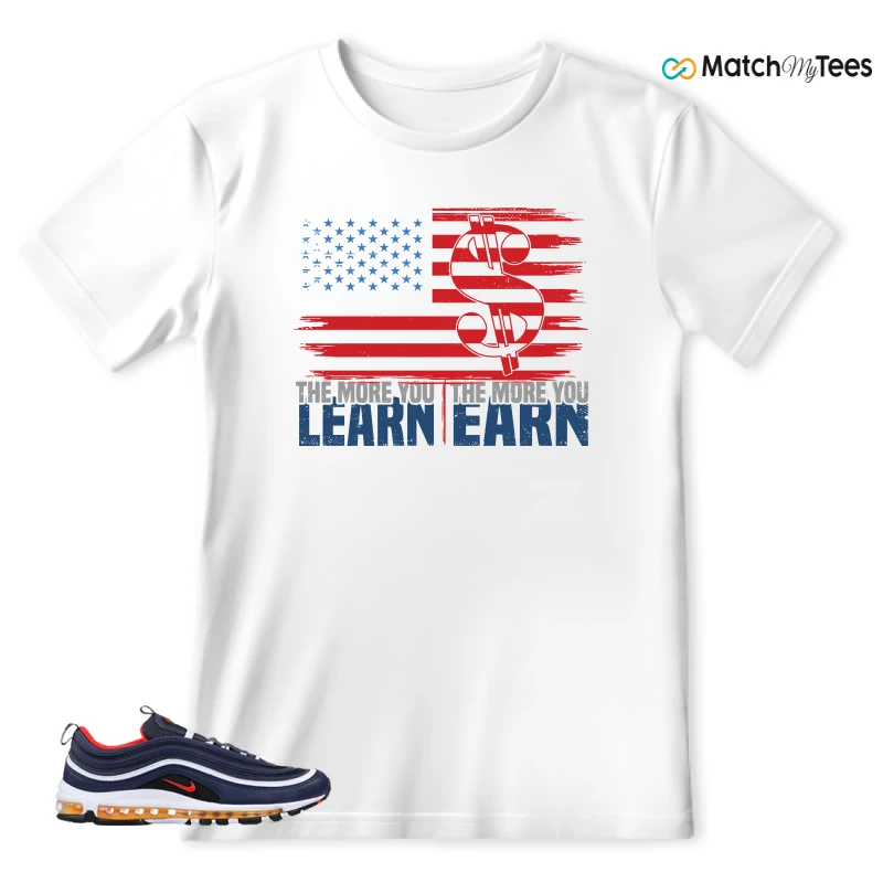 NIKE AIR MAX 97 MIDNIGHT NAVY HABANERO RED SNEAKER Matching Tees t-shirt
