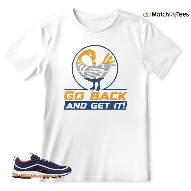 NIKE AIR MAX 97 MIDNIGHT NAVY HABANERO RED SNEAKER Matching Tees t-shirt