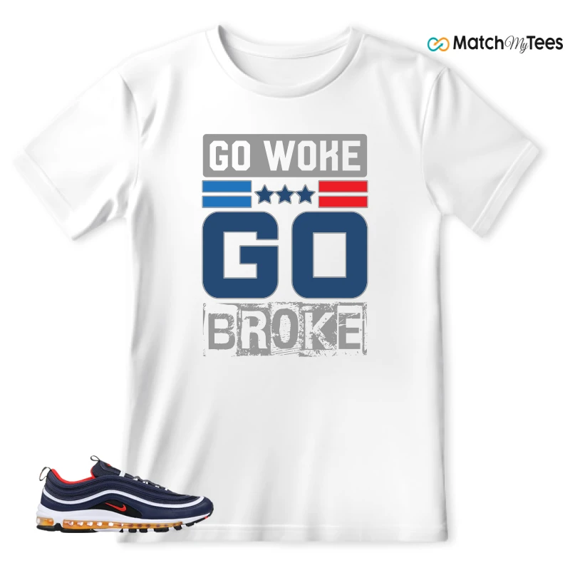 NIKE AIR MAX 97 MIDNIGHT NAVY HABANERO RED SNEAKER Matching Tees t-shirt