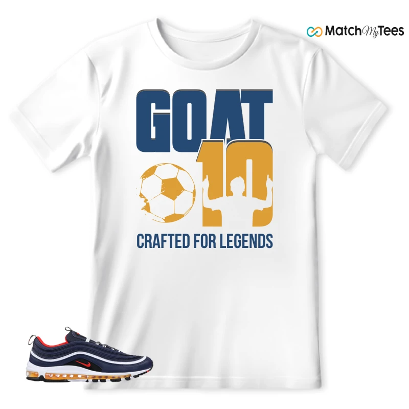 NIKE AIR MAX 97 MIDNIGHT NAVY HABANERO RED SNEAKER Matching Tees t-shirt