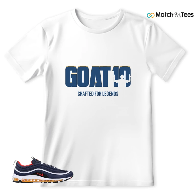NIKE AIR MAX 97 MIDNIGHT NAVY HABANERO RED SNEAKER Matching Tees t-shirt