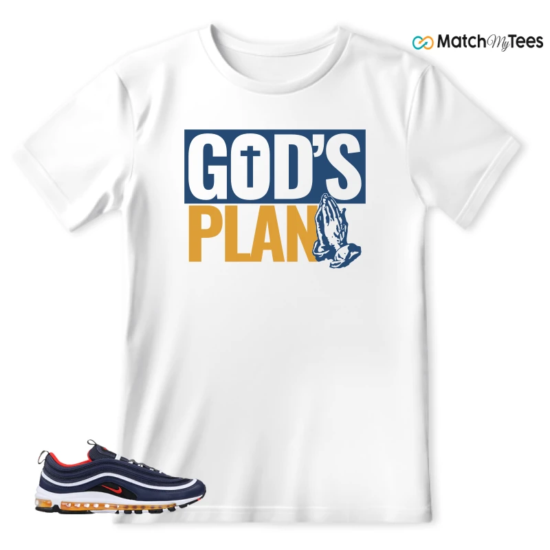 NIKE AIR MAX 97 MIDNIGHT NAVY HABANERO RED SNEAKER Matching Tees t-shirt