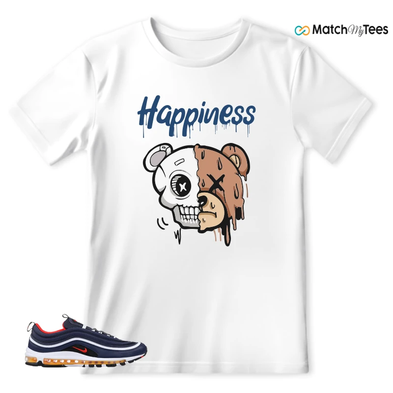 NIKE AIR MAX 97 MIDNIGHT NAVY HABANERO RED SNEAKER Matching Tees t-shirt