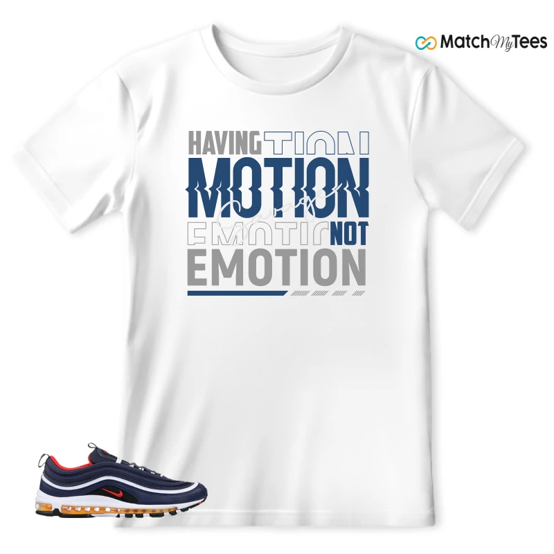 NIKE AIR MAX 97 MIDNIGHT NAVY HABANERO RED SNEAKER Matching Tees t-shirt