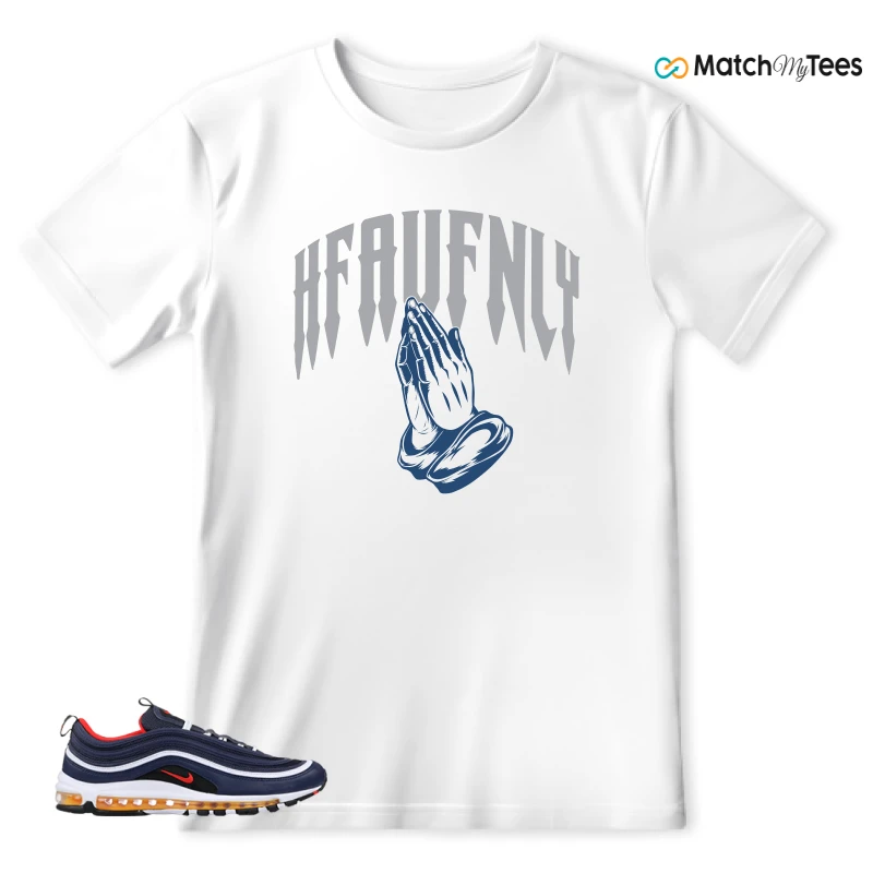 NIKE AIR MAX 97 MIDNIGHT NAVY HABANERO RED SNEAKER Matching Tees t-shirt