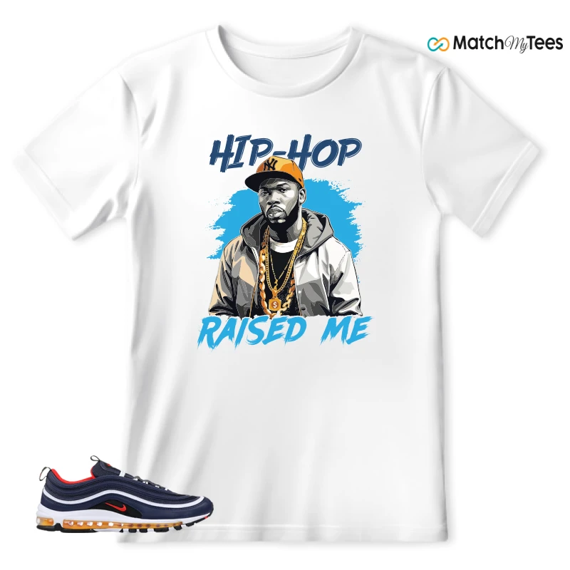 NIKE AIR MAX 97 MIDNIGHT NAVY HABANERO RED SNEAKER Matching Tees t-shirt