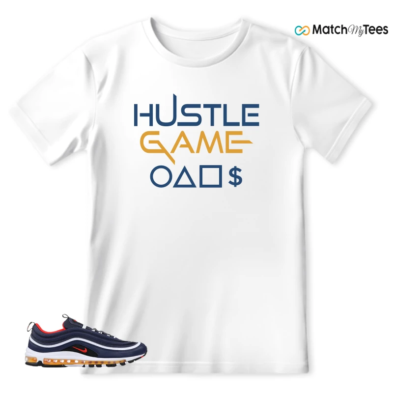 NIKE AIR MAX 97 MIDNIGHT NAVY HABANERO RED SNEAKER Matching Tees t-shirt