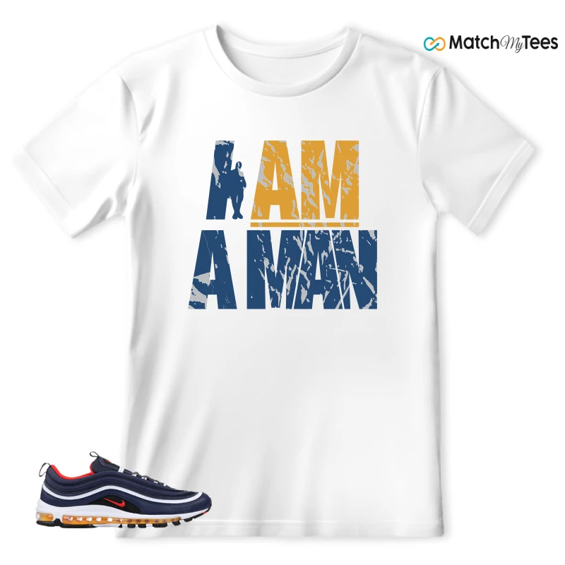 NIKE AIR MAX 97 MIDNIGHT NAVY HABANERO RED SNEAKER Matching Tees t-shirt