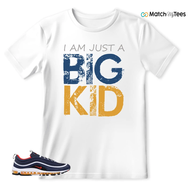 NIKE AIR MAX 97 MIDNIGHT NAVY HABANERO RED SNEAKER Matching Tees t-shirt